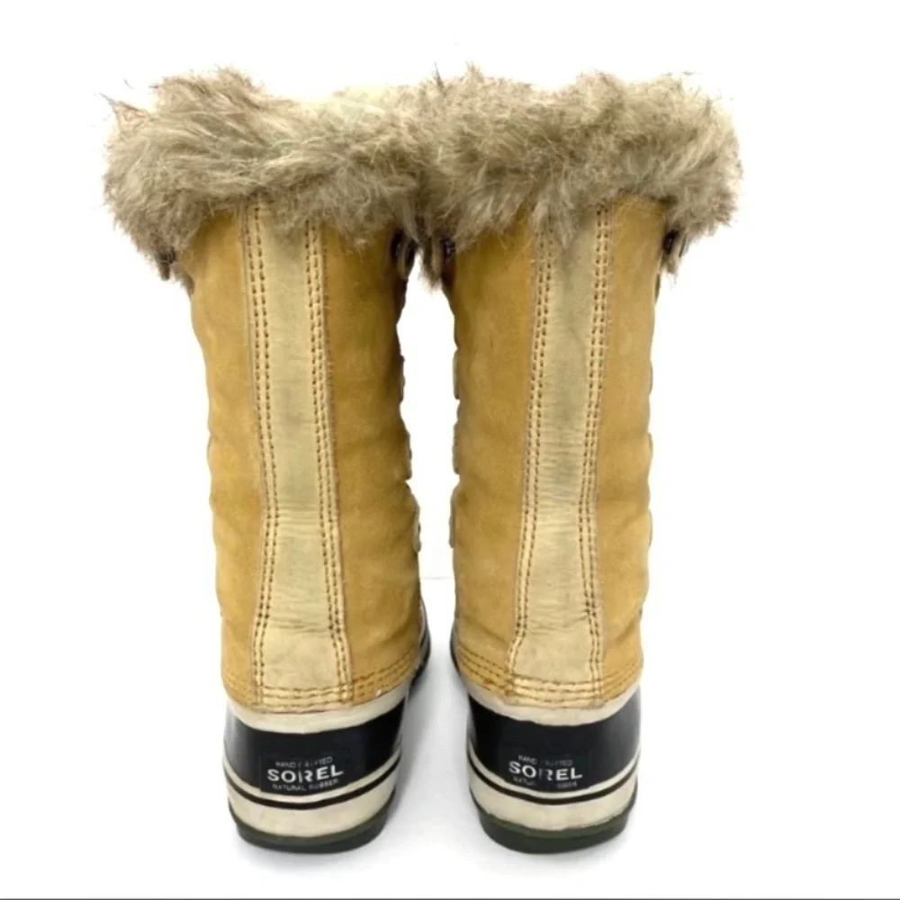 SOREL Joan of Arctic Fur Lining Winter Snow Duck Boot in Beige 1555381373